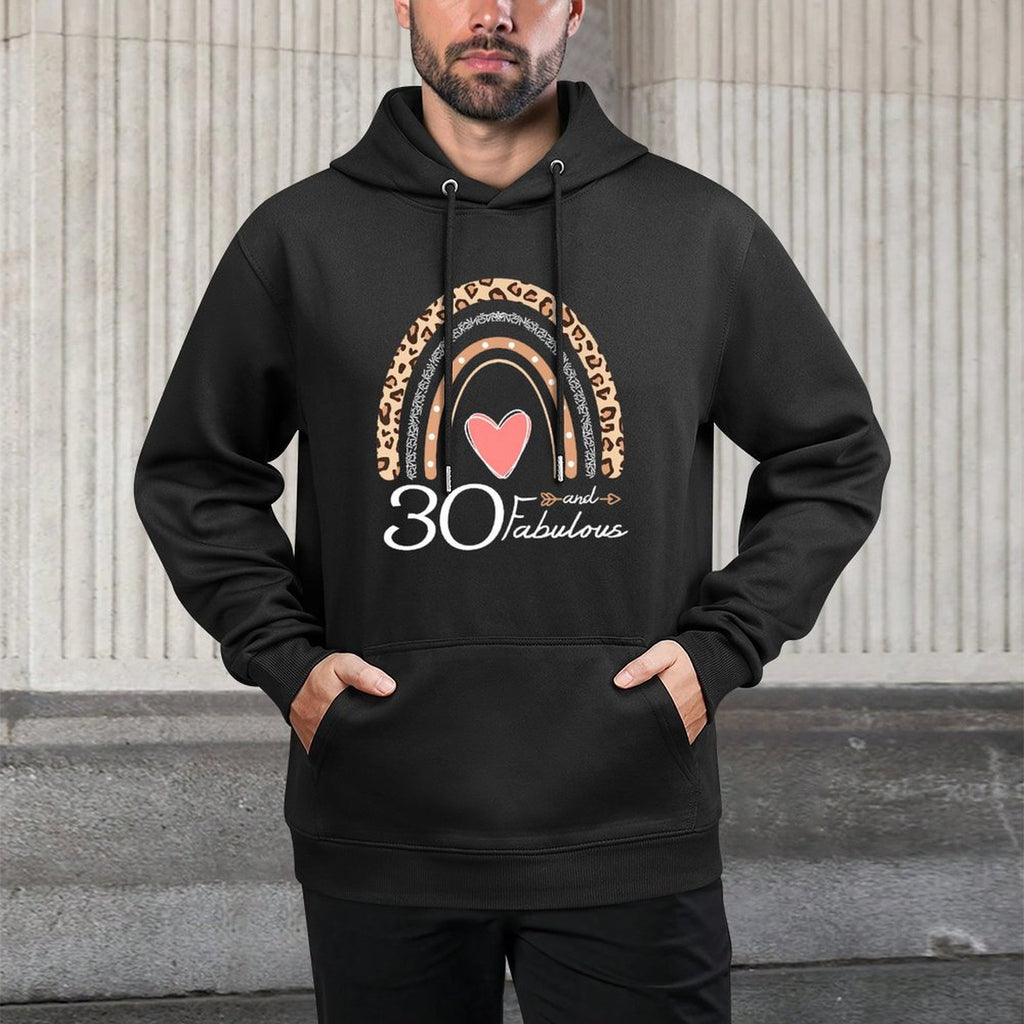 30 And Fabulous Boho Rainbow Funny 30th Birthday Premium Layering Staple Hoodie