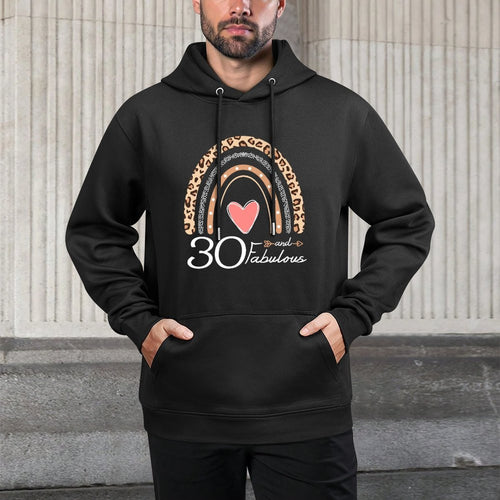 30 And Fabulous Boho Rainbow Funny 30th Birthday Premium Layering Staple Hoodie