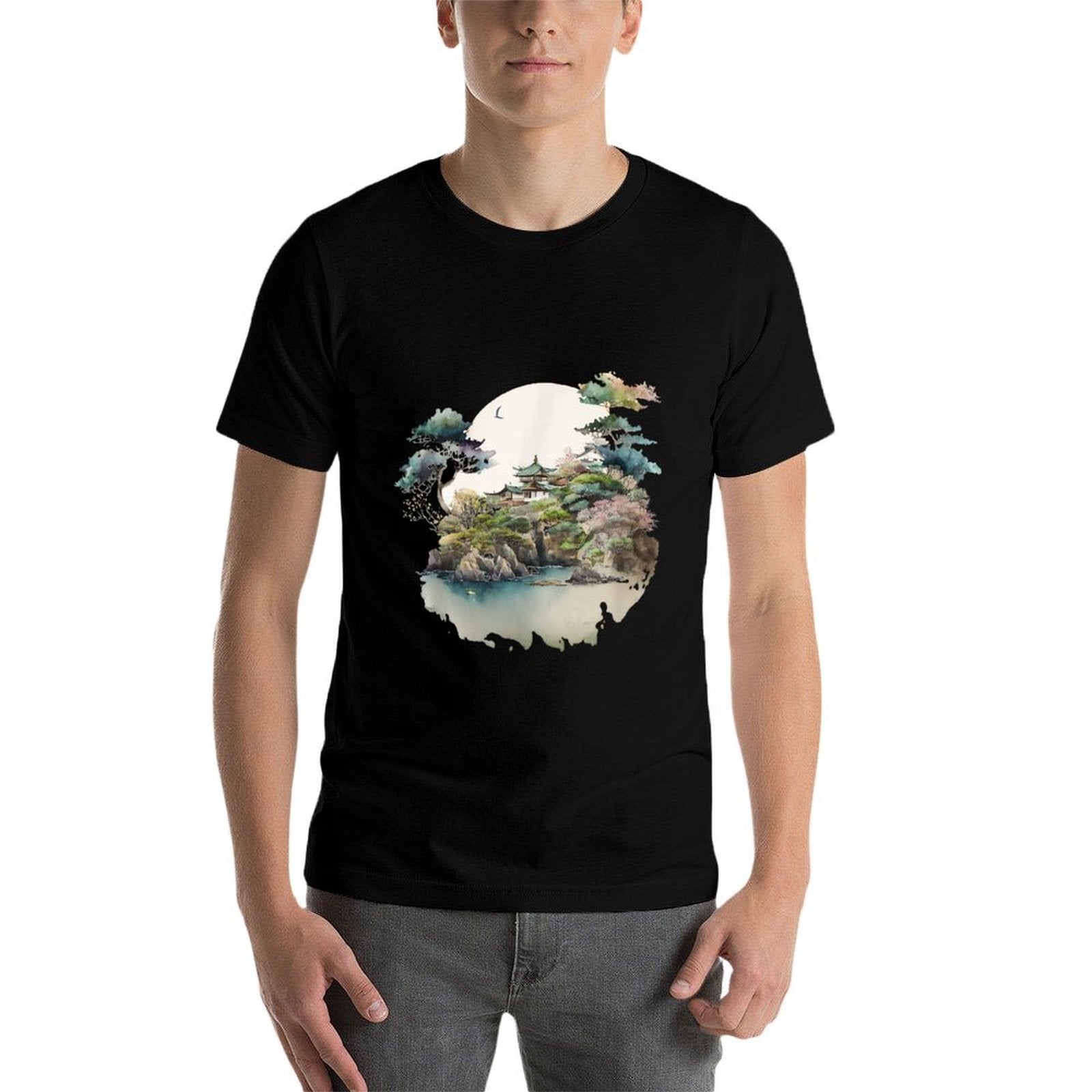 Japanese Landscape And Gardens  Graphic-printed T-Shirt
