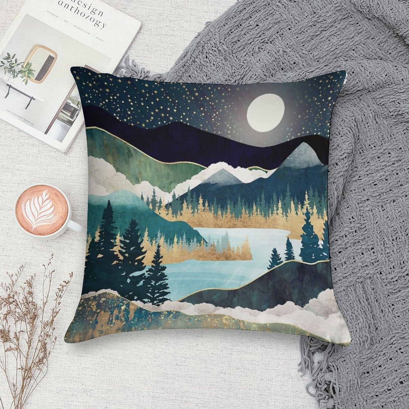 Star Lake Soft Fade-Resistant Throw Pillow