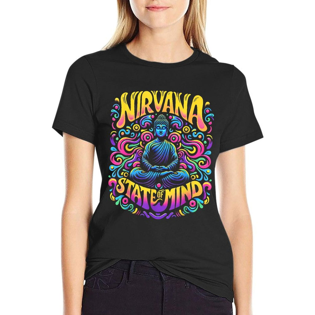Nirvana State Of Mind Meditation Funny Graphics  Trendy Pattern T-Shirt