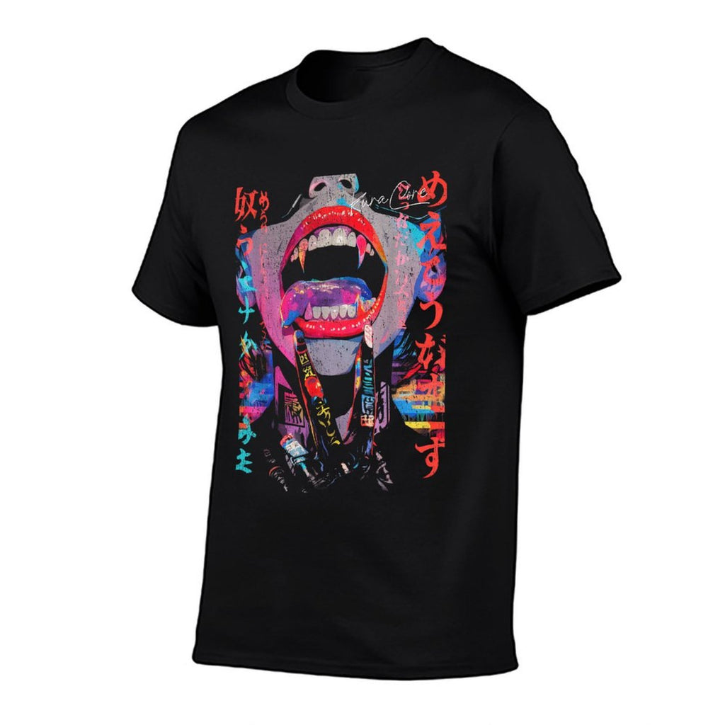 Japanese Streetwear Cyberpunk Y2K Retro Techwear Manga Anime  Relaxed-fit T-Shirt