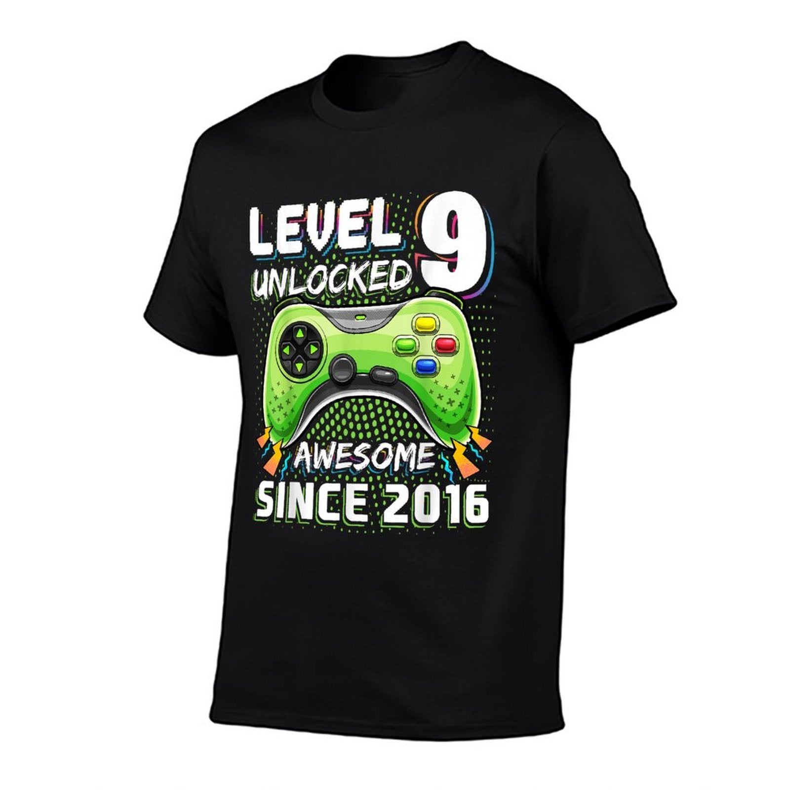9th Birthday Boy Level 9 Gamer 9 Year Video Game Party  Tagless Design T-Shirt