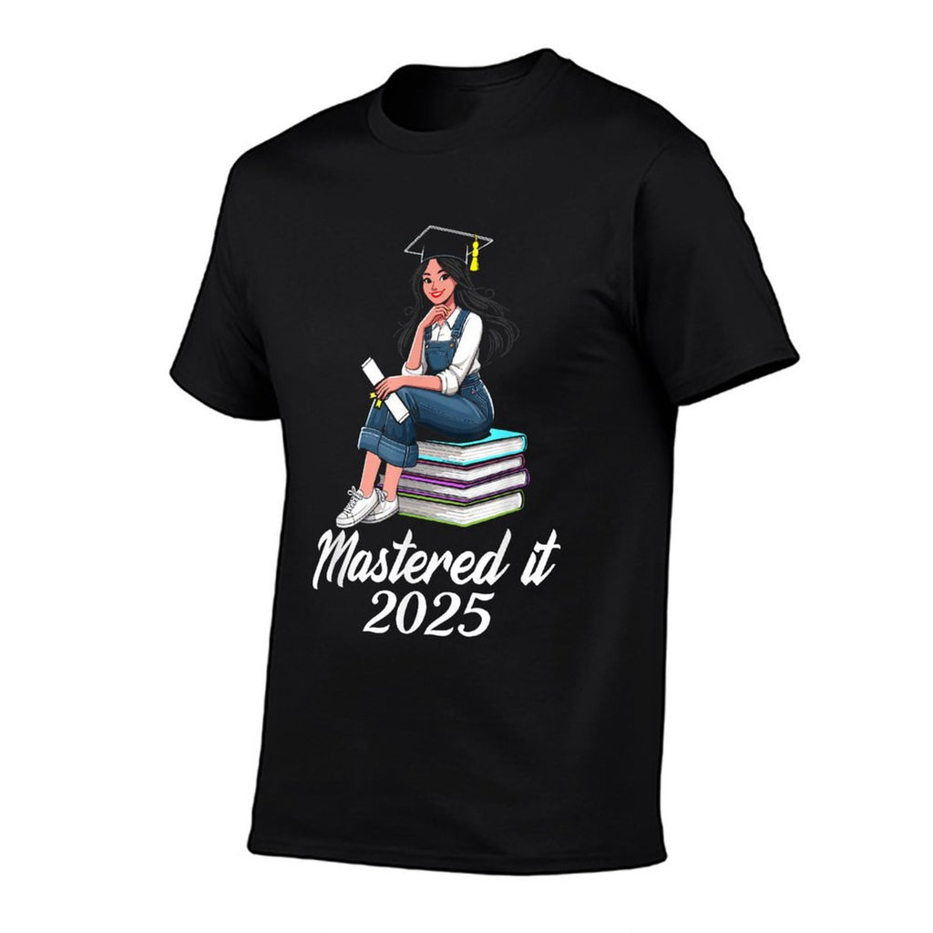 Mastered It 2025 Master Degree Graduation Graduate  Fade-proof Color T-Shirt