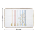 Pastel Stripe with Faded Gold  Rapid-Drying Bath Mat