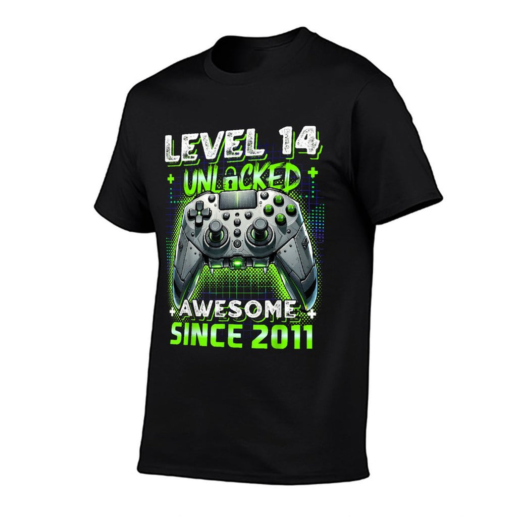 14th Birthday Boy Level 14 Gamer 14 Year Video Game Party  Relaxed-fit T-Shirt