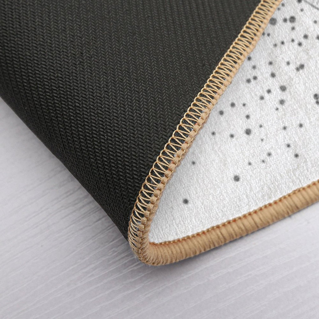 Elegant Grey Mandala Confetti Design  Versatile Bath Mat