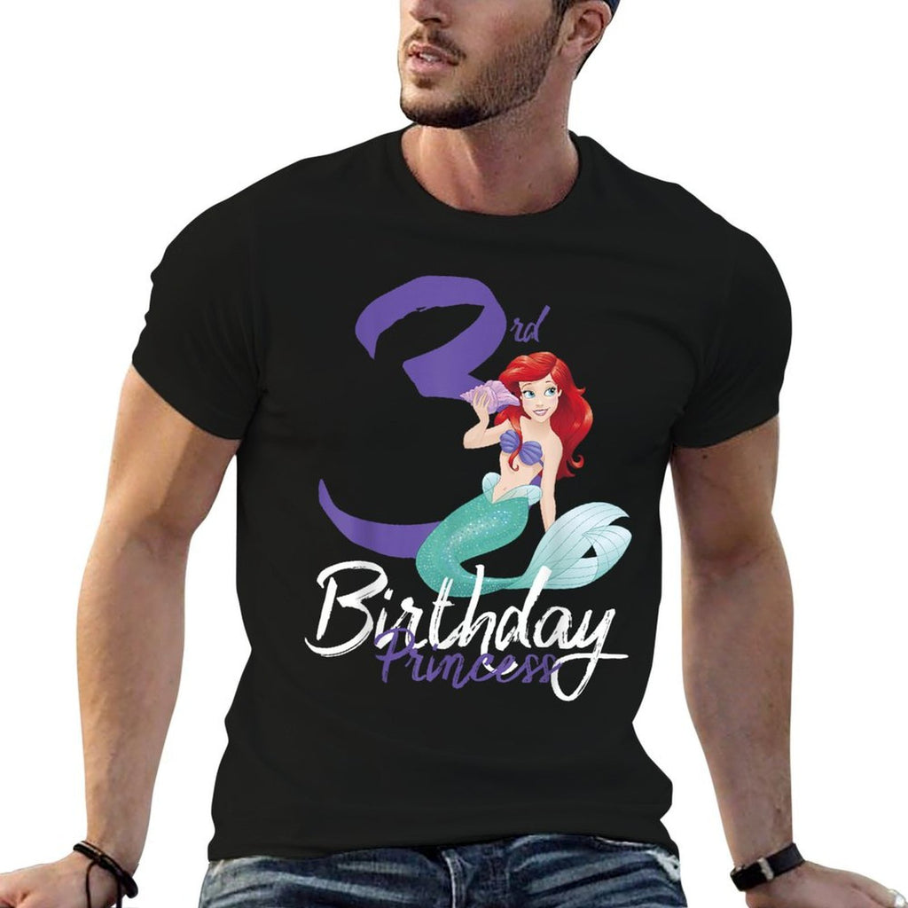 Disney The Little Mermaid Ariel 3rd Birthday Princess  Heathered Texture T-Shirt