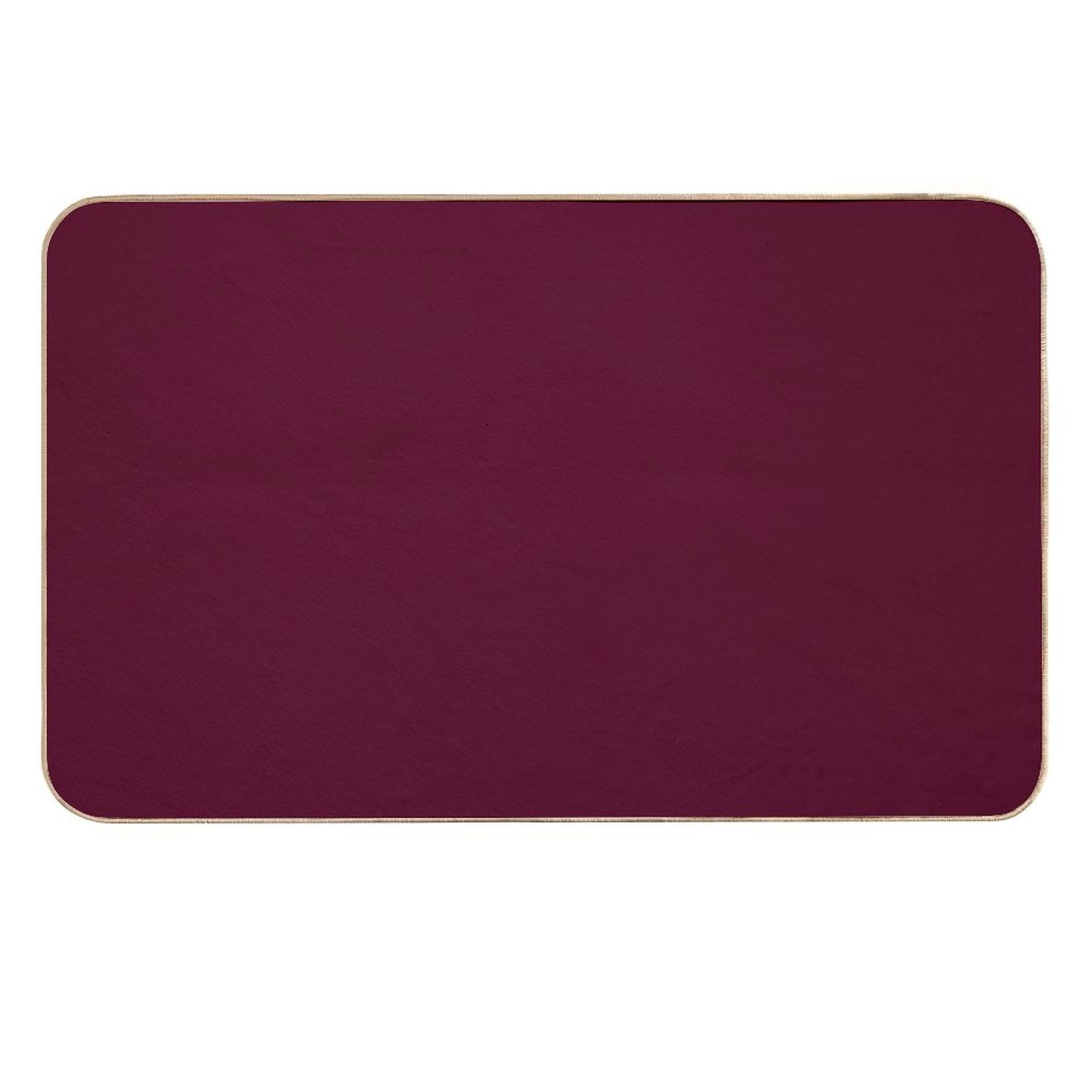 Burgundy Solid.  Long-Lasting Bath Mat
