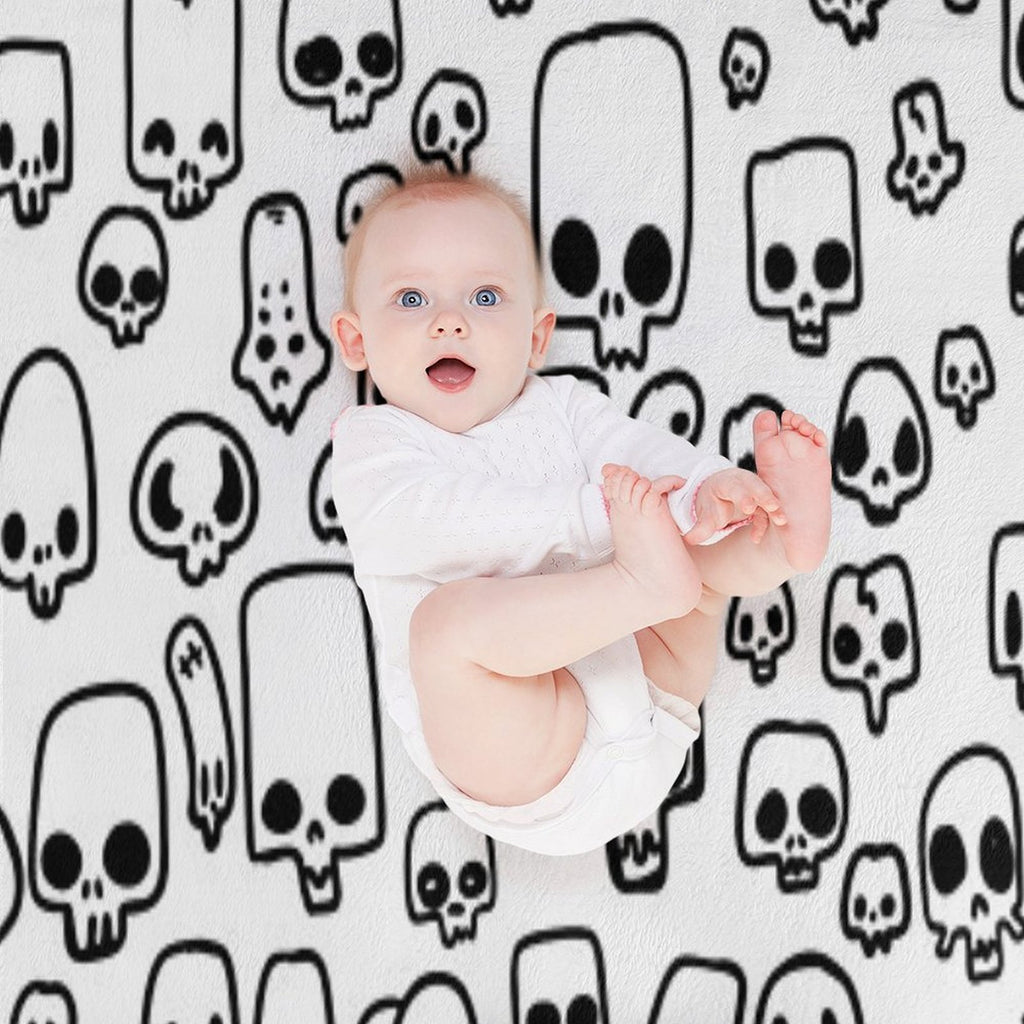 Mini Skulls Compact Throw Blanket