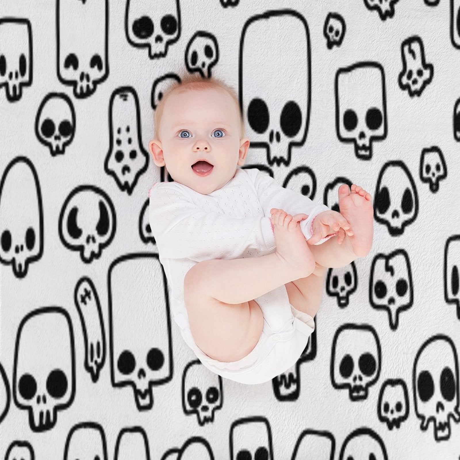 Mini Skulls Compact Throw Blanket
