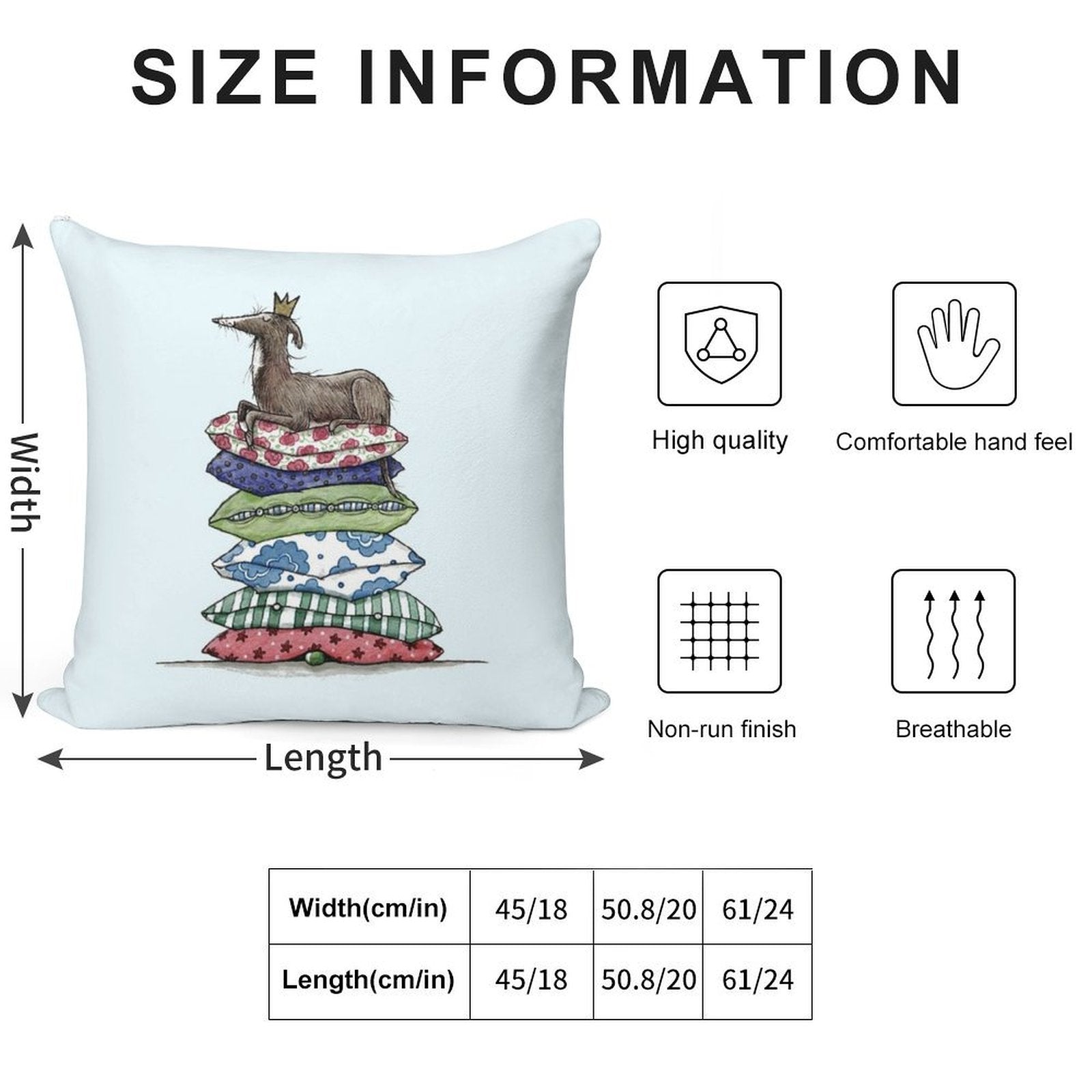 Princess On The Pea - Greyhound - Galgo - Whippet - Italian Greyhound Soft Fade-Resistant Throw Pillow