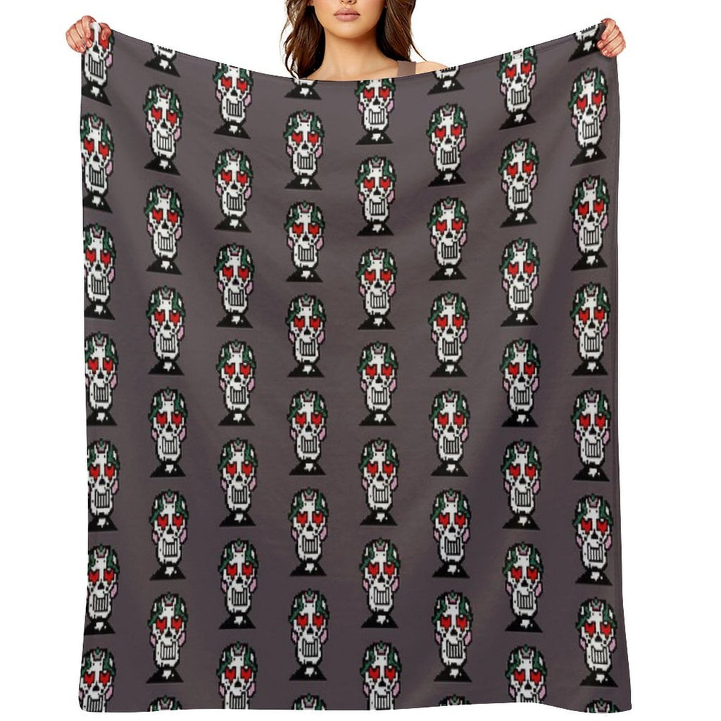 Pixel Skeleton Premium Throw Blanket