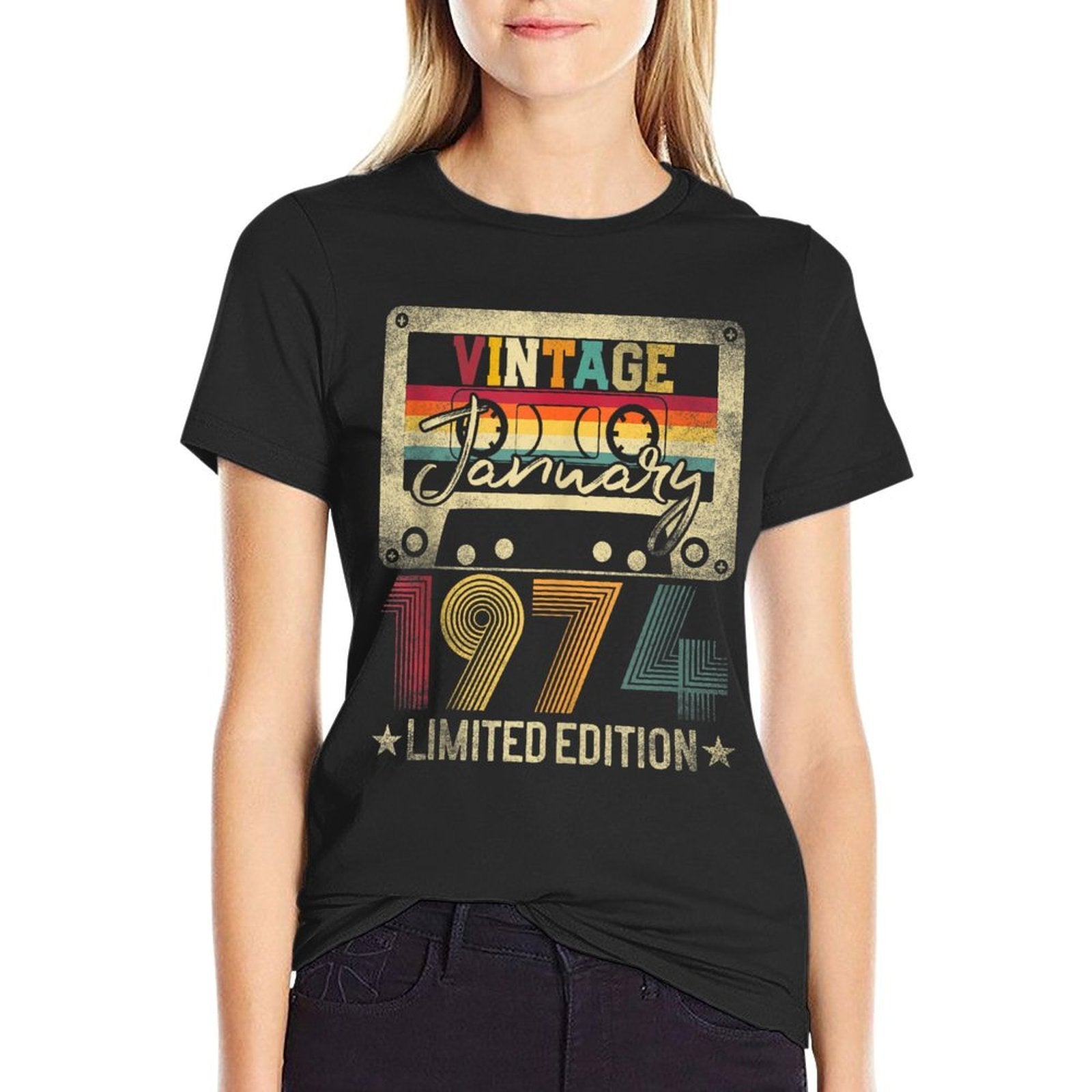 1974 January Vintage Limited Edition 50th Birthday Gift Idea  Easy-care T-Shirt