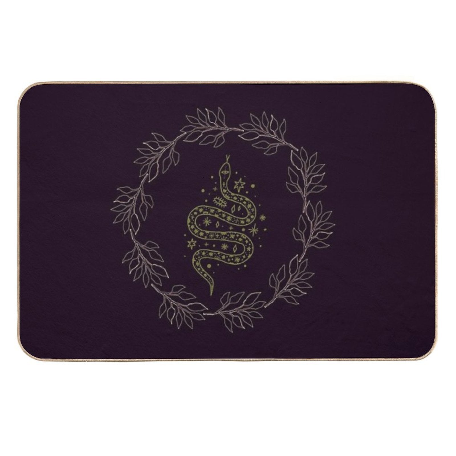 Green Witch Serpent And Wreath Durable Bath Mat