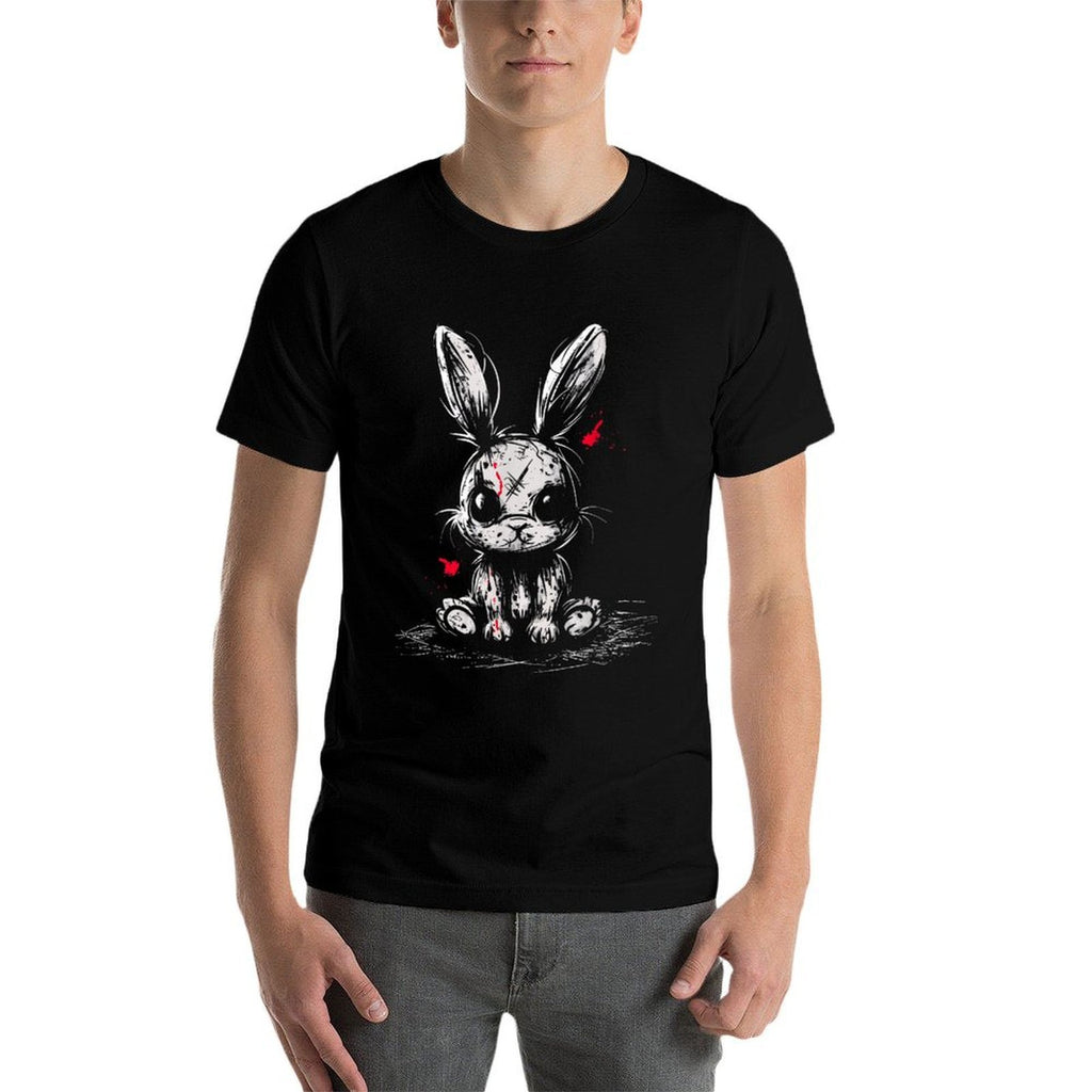 Evil Horror Bunny Rabbit Creepy Cute Alt Goth Grunge Demon  Fade-proof Color T-Shirt