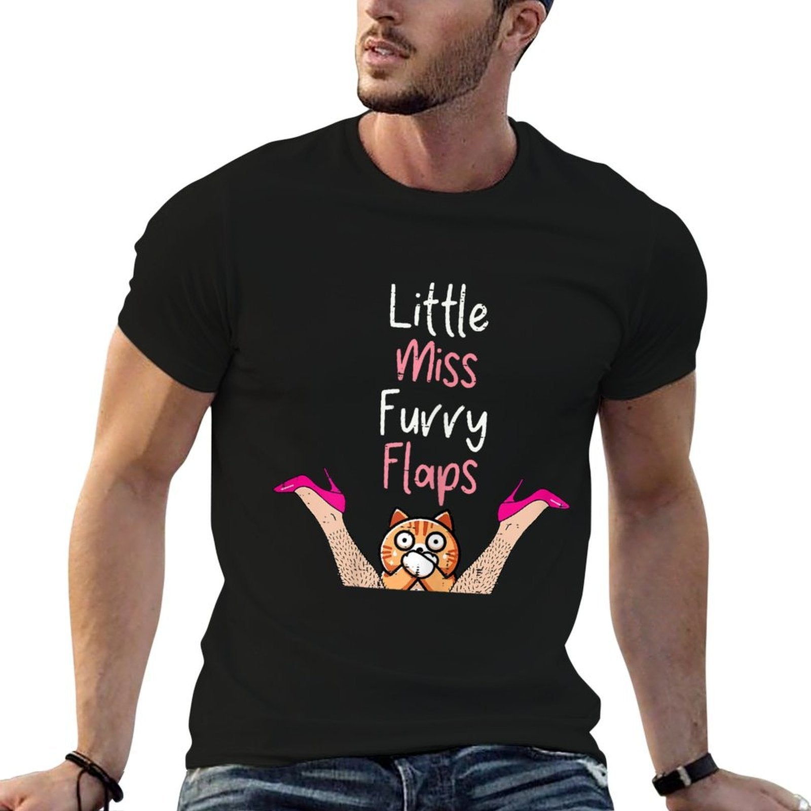 Inappropriate Little Ms Furry Cat Adult Humor Meme Women  Stretchy T-Shirt