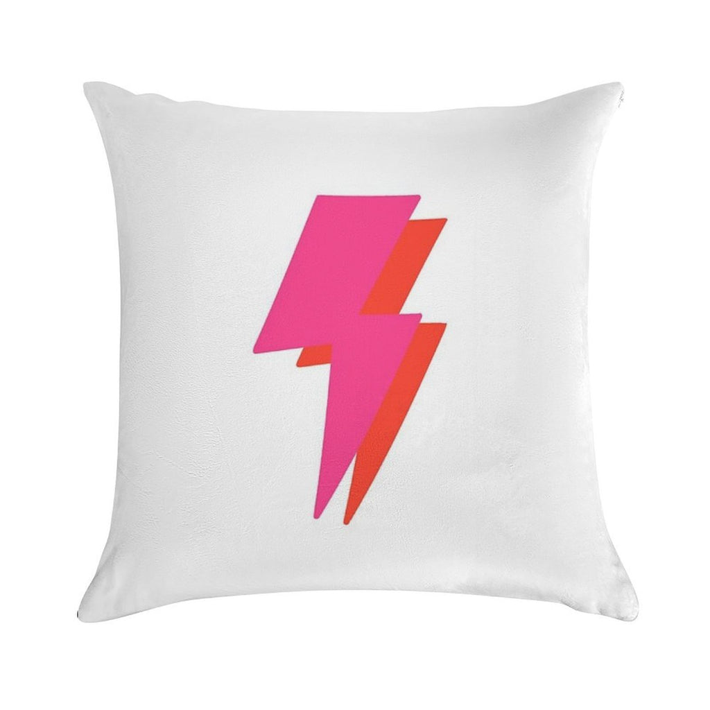 Neon Lightning Bolt Soft Anti-Pilling Throw Pillow
