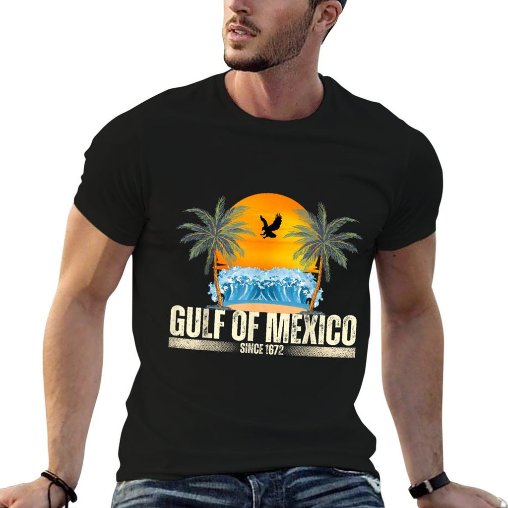 Gulf of Mexico Since 1672 Vintage Beach Gulf of Mexico Retro  Stretchy T-Shirt