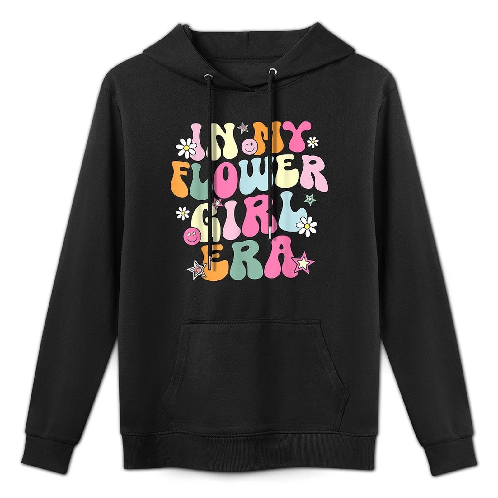 In My Flower Girl Era Retro Groovy Flower Girl Funny Cute Colorfast Hoodie