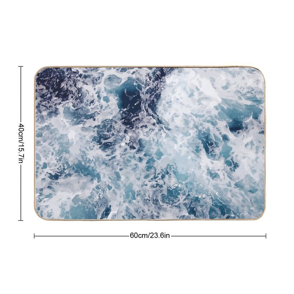 Ocean Beach Bathmat for Shower  Odorless Bath Mat