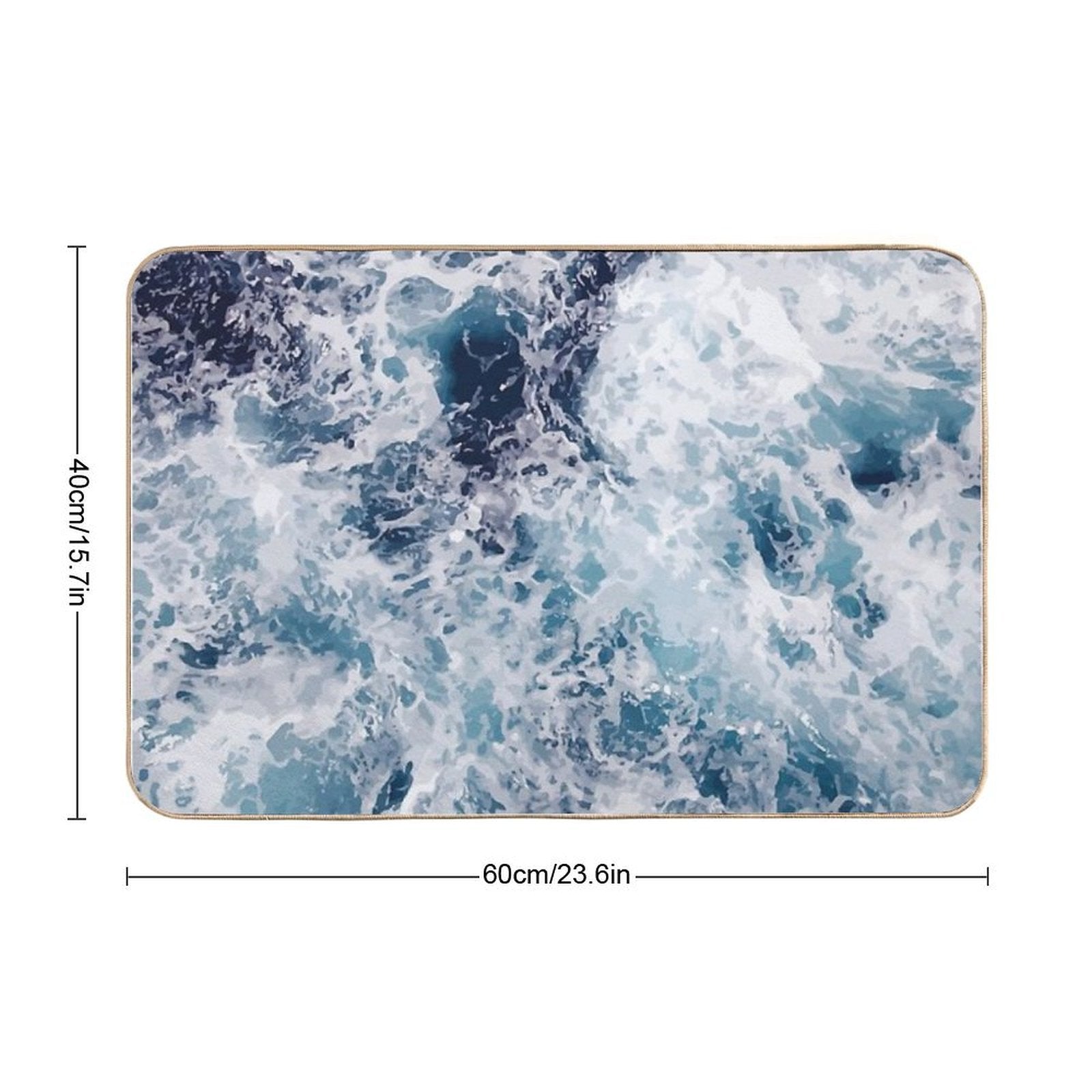Ocean Beach Bathmat for Shower  Odorless Bath Mat