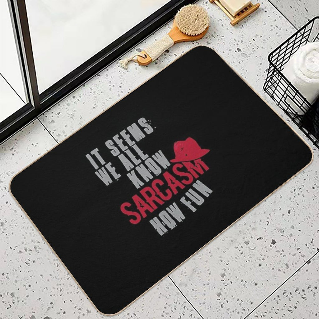 Quote And Red Hat  Easy Maintenance Bath Mat