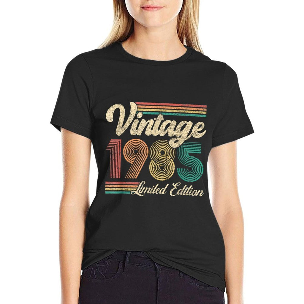40 Year Old Gifts Vintage 1985 Limited Edition 40th Birthday  Summer-ready Fabric T-Shirt