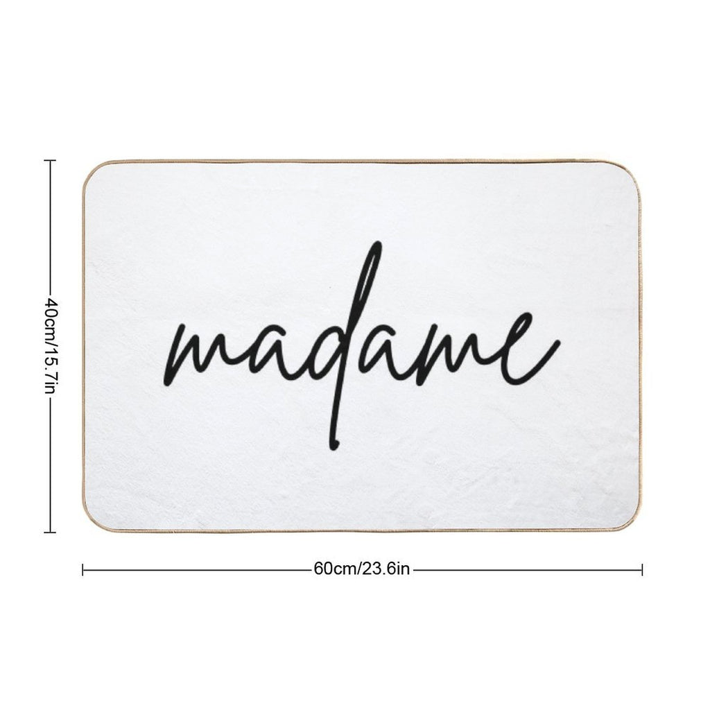 Madame And Monsieur, French Couple Matching Gift  Eco-Friendly Bath Mat