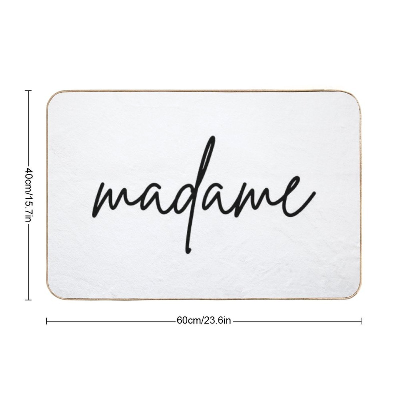 Madame And Monsieur, French Couple Matching Gift  Eco-Friendly Bath Mat