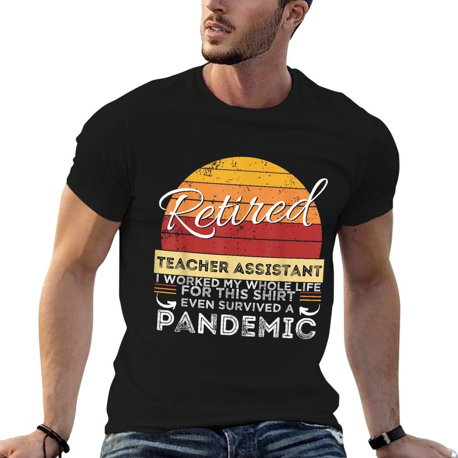 Retired Teacher Assistant RetireeRetirement Gift  Trendy Pattern T-Shirt