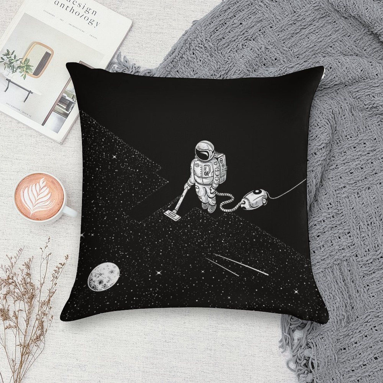 Space Cleaner Soft Style Accent Throw Pillow
