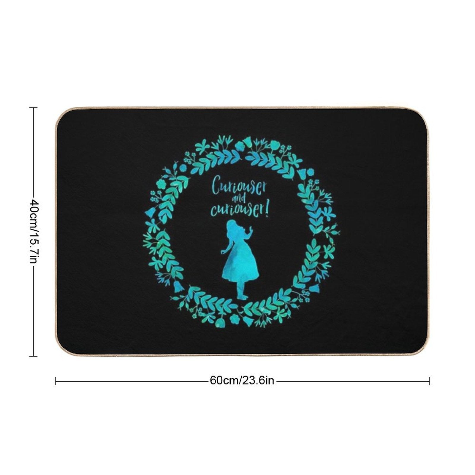 Curiouser And Curiouser! Alice in Wonderland.  Versatile Bath Mat