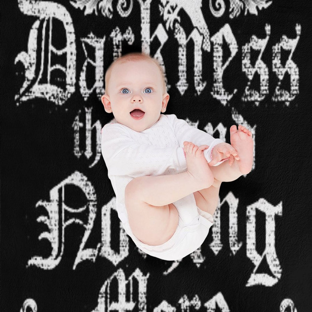Raven Darkness  - Gothic Horror Poetry Quote - Vintage Distressed - Poe Travel-friendly Throw Blanket