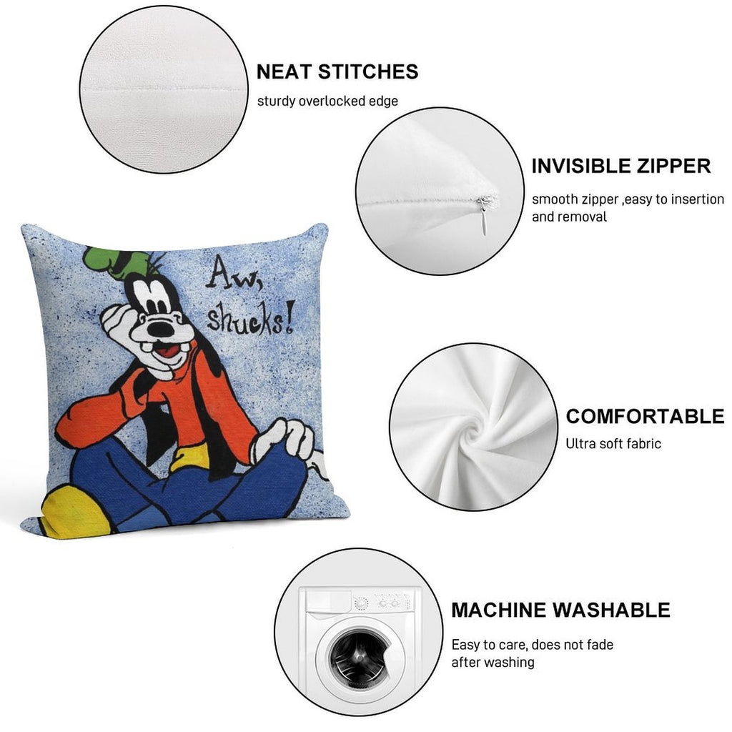 Goofy Painting Soft Easy Maintenance Throw Pillow