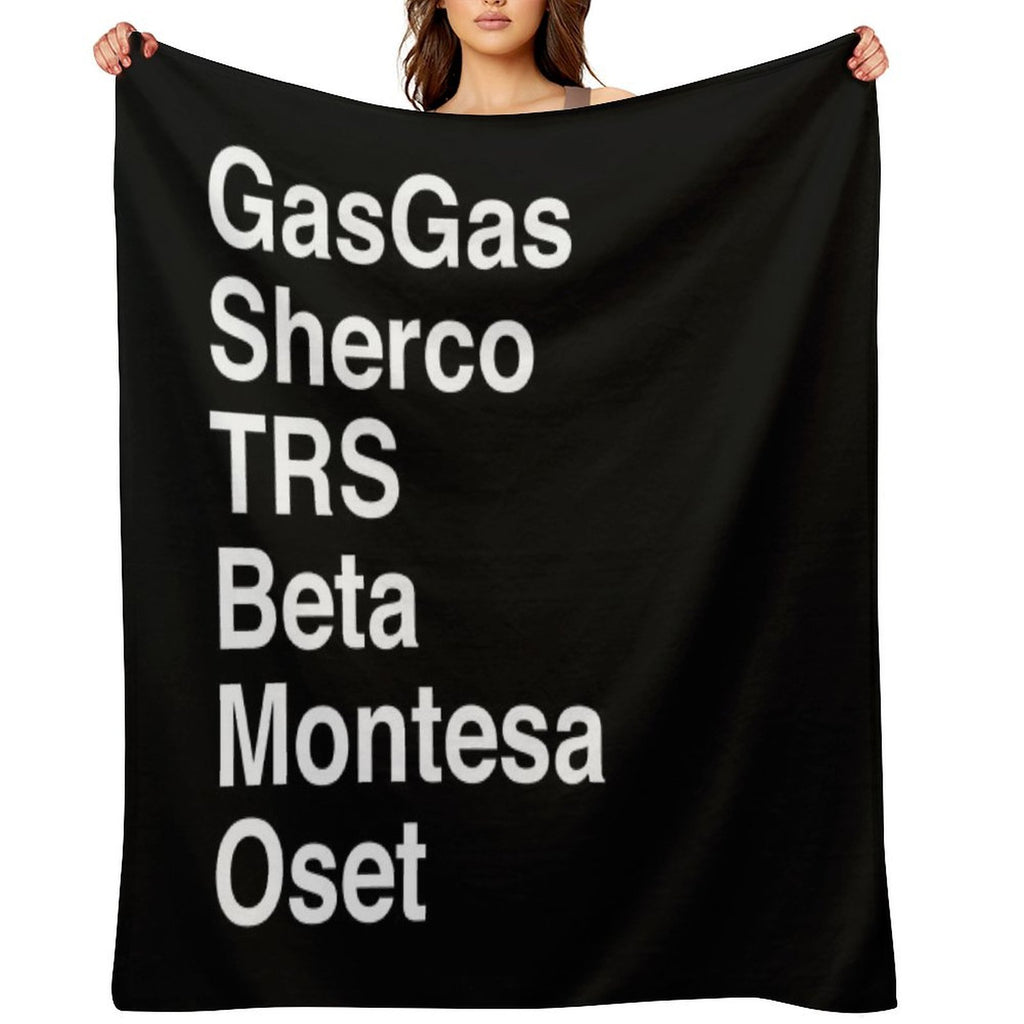 Motorcycle Trials Bikes - Version A Plush Throw Blanket