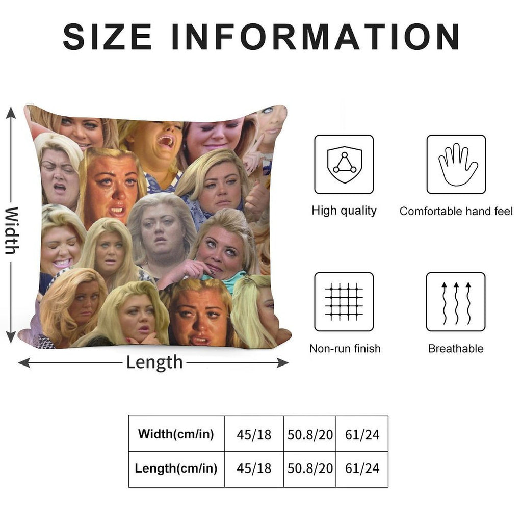 THE MANY MOODS OF GEMMA COLLINS Soft Multiple Sizes Throw Pillow