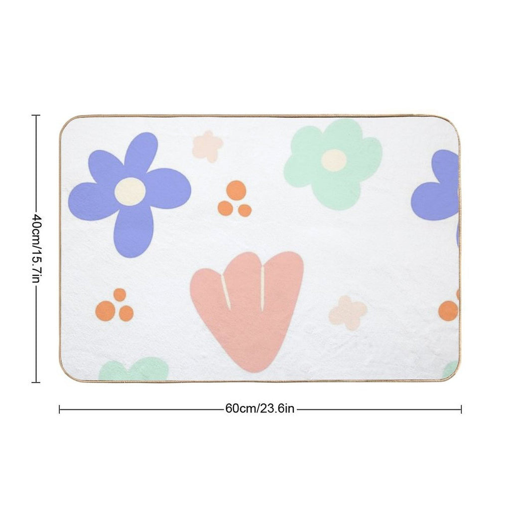 Summer Florals  Eco-Friendly Bath Mat
