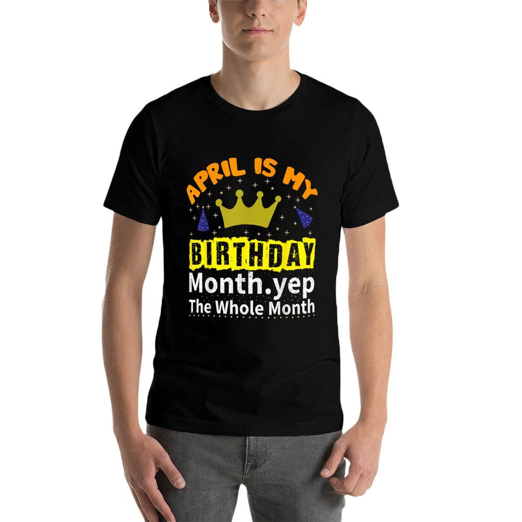 IT'S MY BIRTHDAY APRIL Month Groovy Birthday Novelty  Breathable T-Shirt