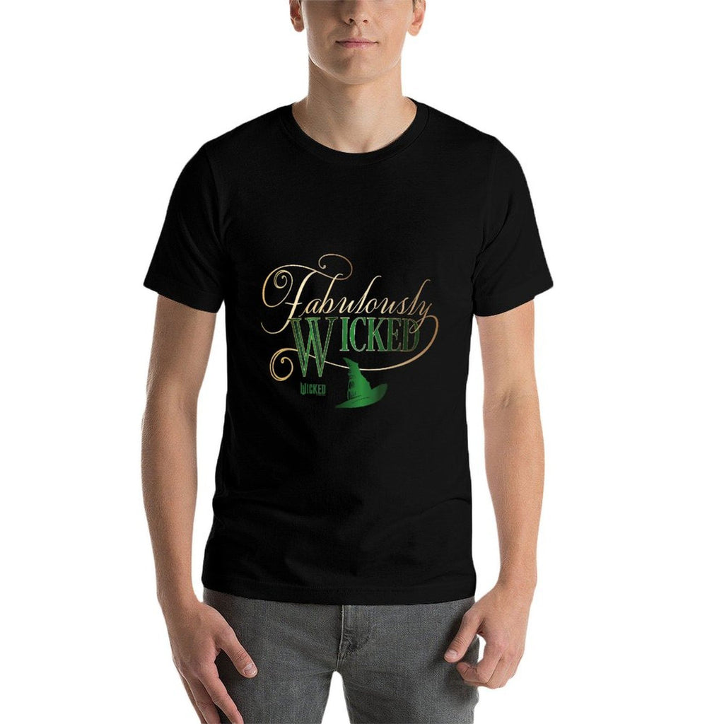Wicked Fabulously Wicked Elphaba - Unisex-Adult, Black, Small, Short Sleeve,, Letter Print  Slim-fit Cut T-Shirt