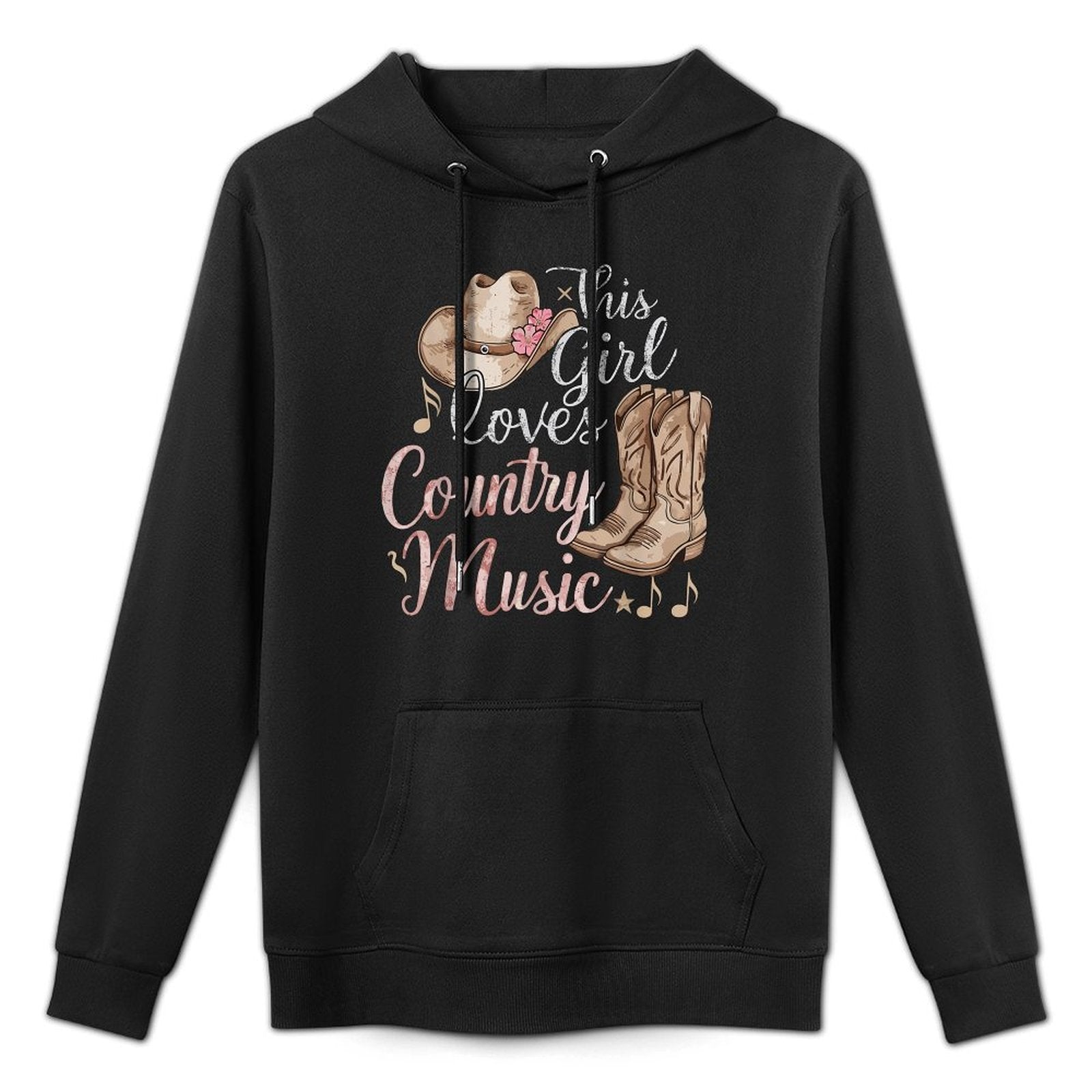 This Girl Loves Country Music Pilling-Resistant Hoodie