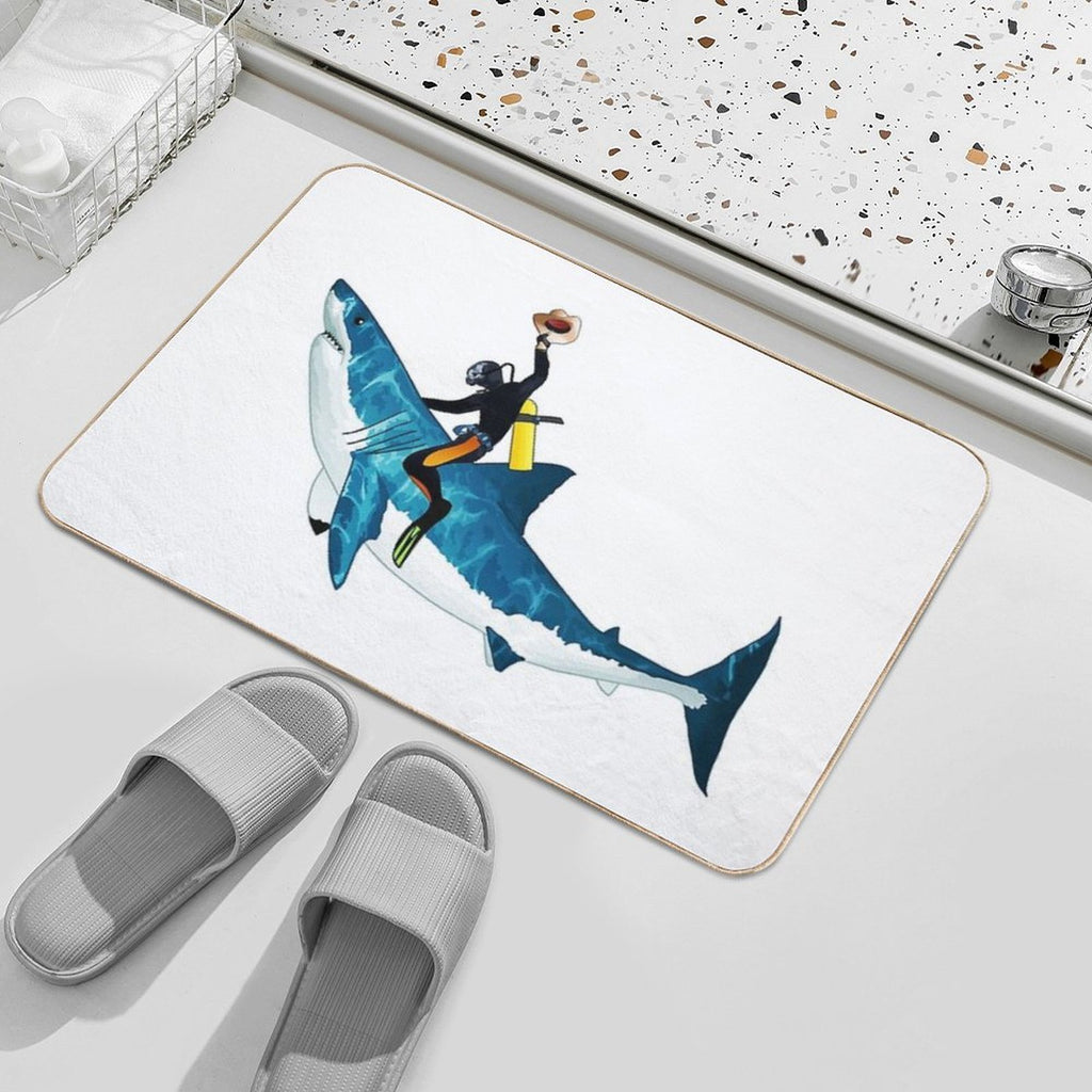 Shark Rodeo  Dirt-Trapping Bath Mat