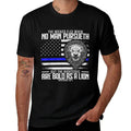 The Wicked Flee When No Man Pursueth Police Thin Blue Line  Heathered Texture T-Shirt