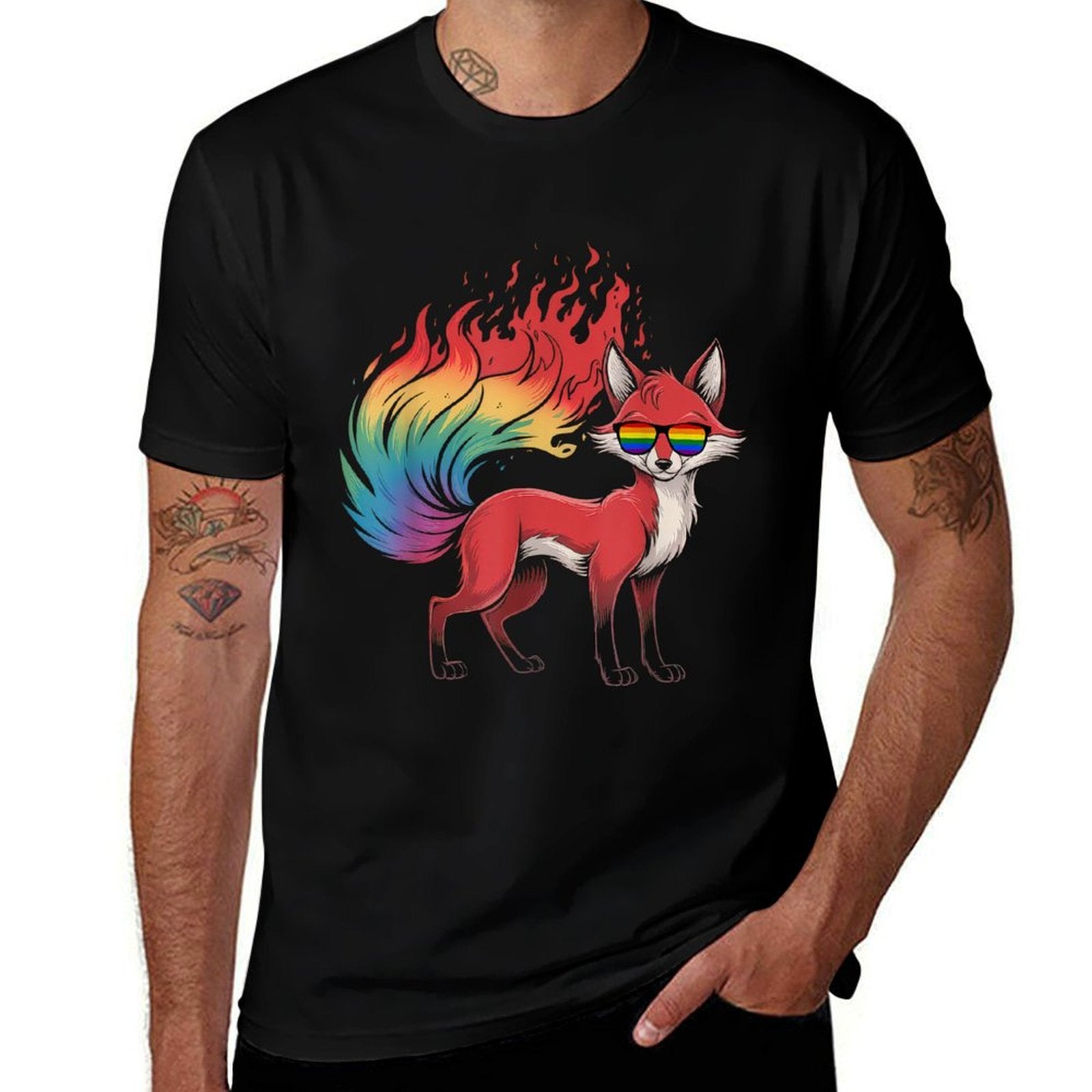 LGBTQ Gift Equality Ally Lesbian Queer Transgender Fox  Classic T-Shirt