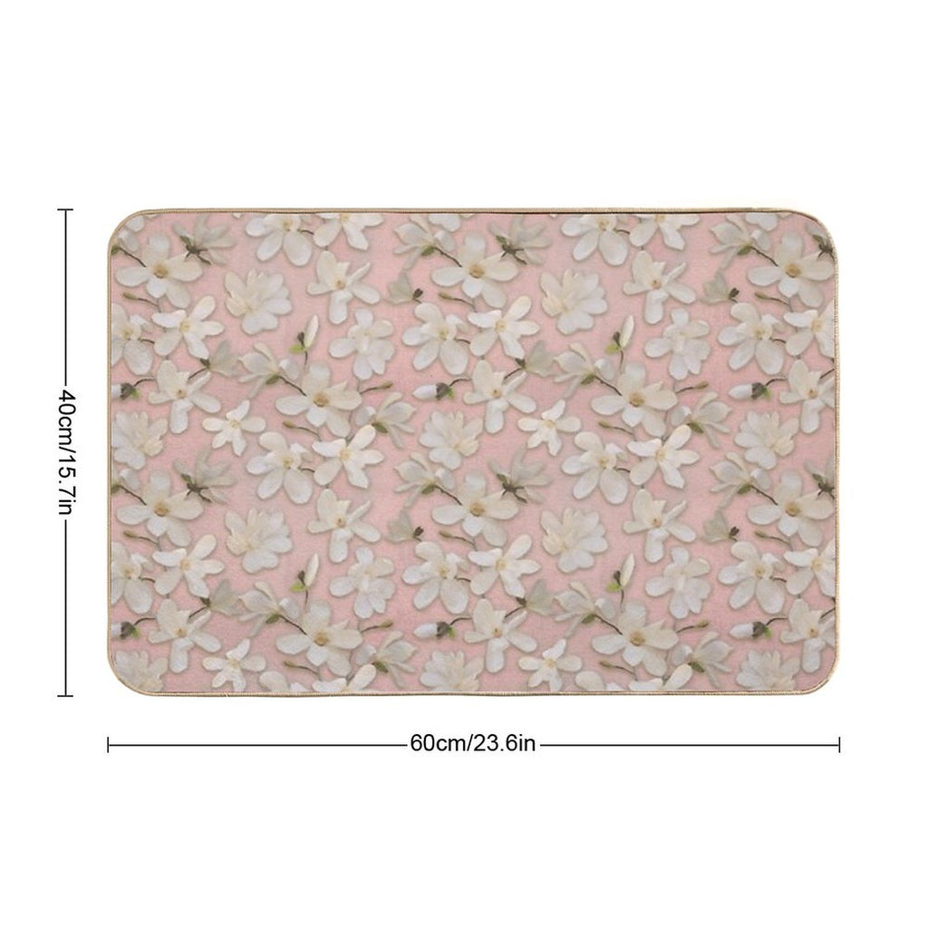 Magnolia Kobus Rose  Non-Slip Bath Mat
