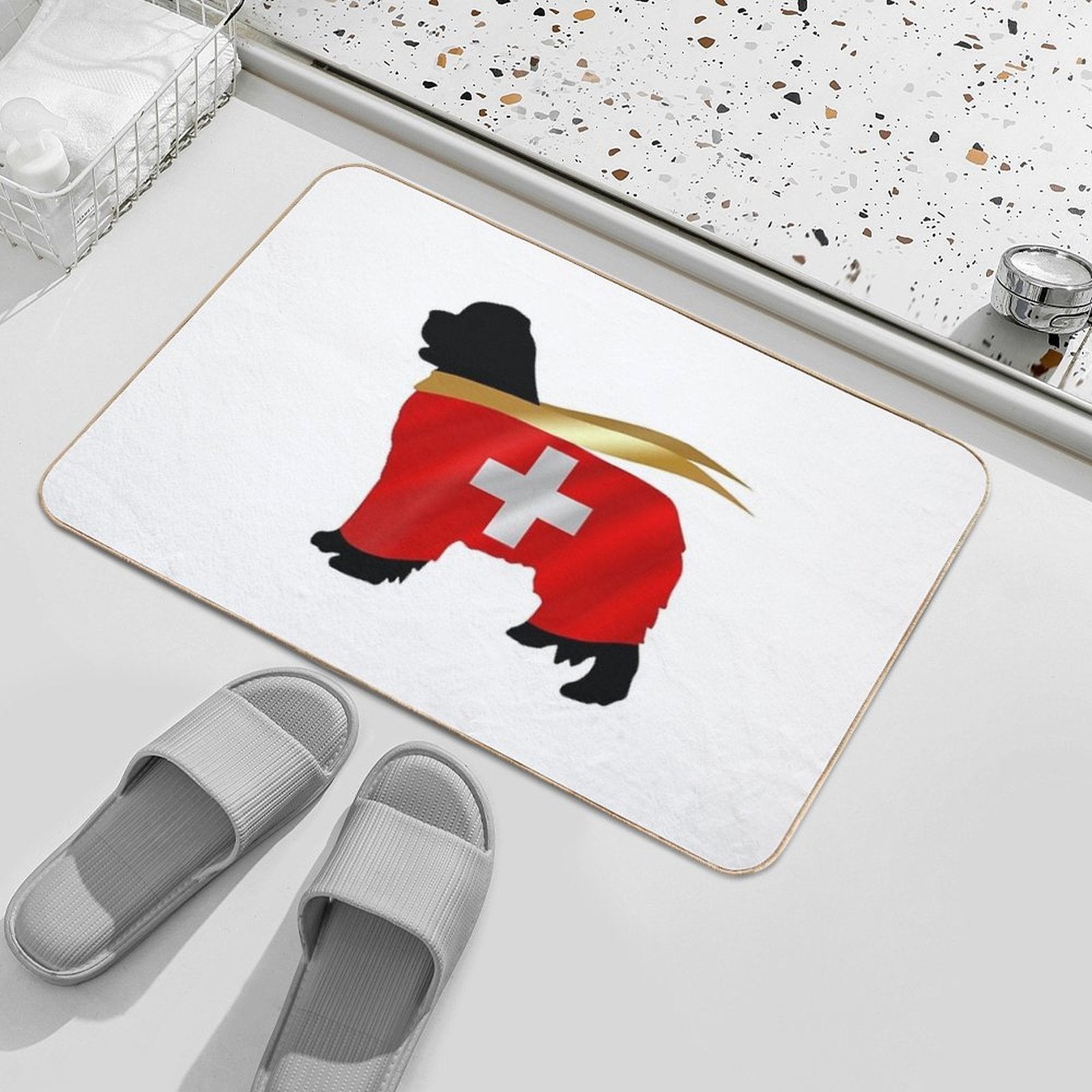 Newfoundland of Switzerland  Anti-Trip Bath Mat