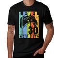 Level 30 Charged Birthday Decor For 30 Year Video Gamer  Stretchy T-Shirt