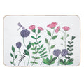White Whimsy Garden  High-Traffic Bath Mat