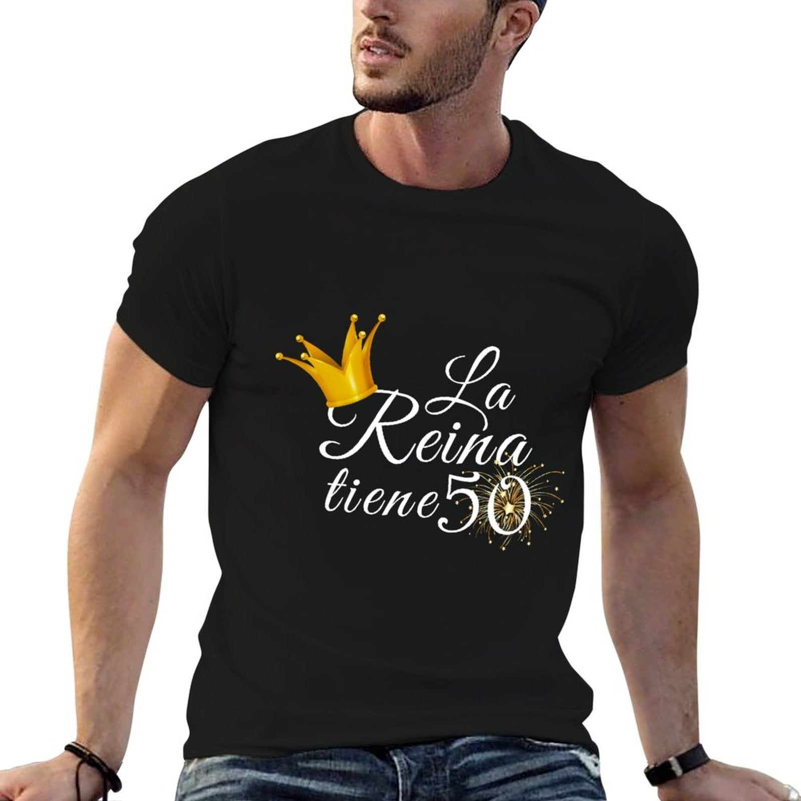 50th Birthday Gifts Ideas For Her La Reina Tiene 50 Fabulous  Classic T-Shirt