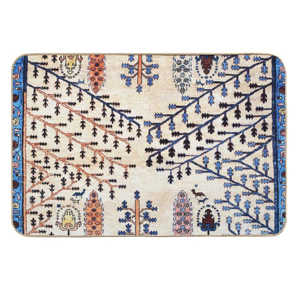 Floral Garden Persian Rug Print  Versatile Bath Mat